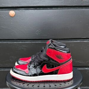 Nike Air Jordan 1 High Black and Red Patent Leather